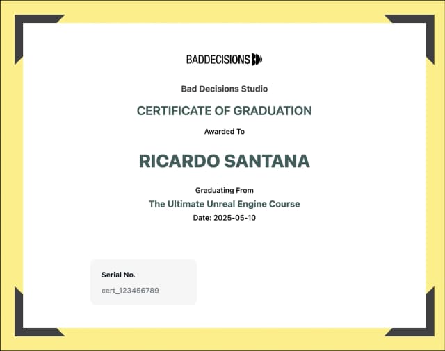 Official Certificate of Completion