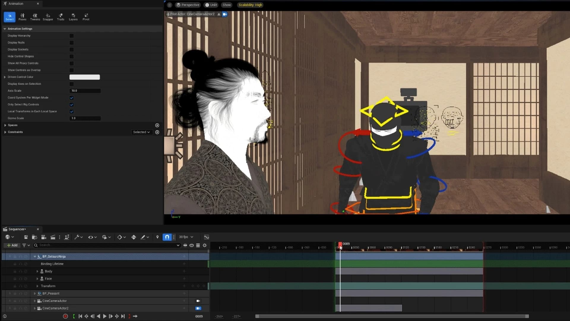 Animate scenes, layer actions, and learn how to use the Master Sequencer.