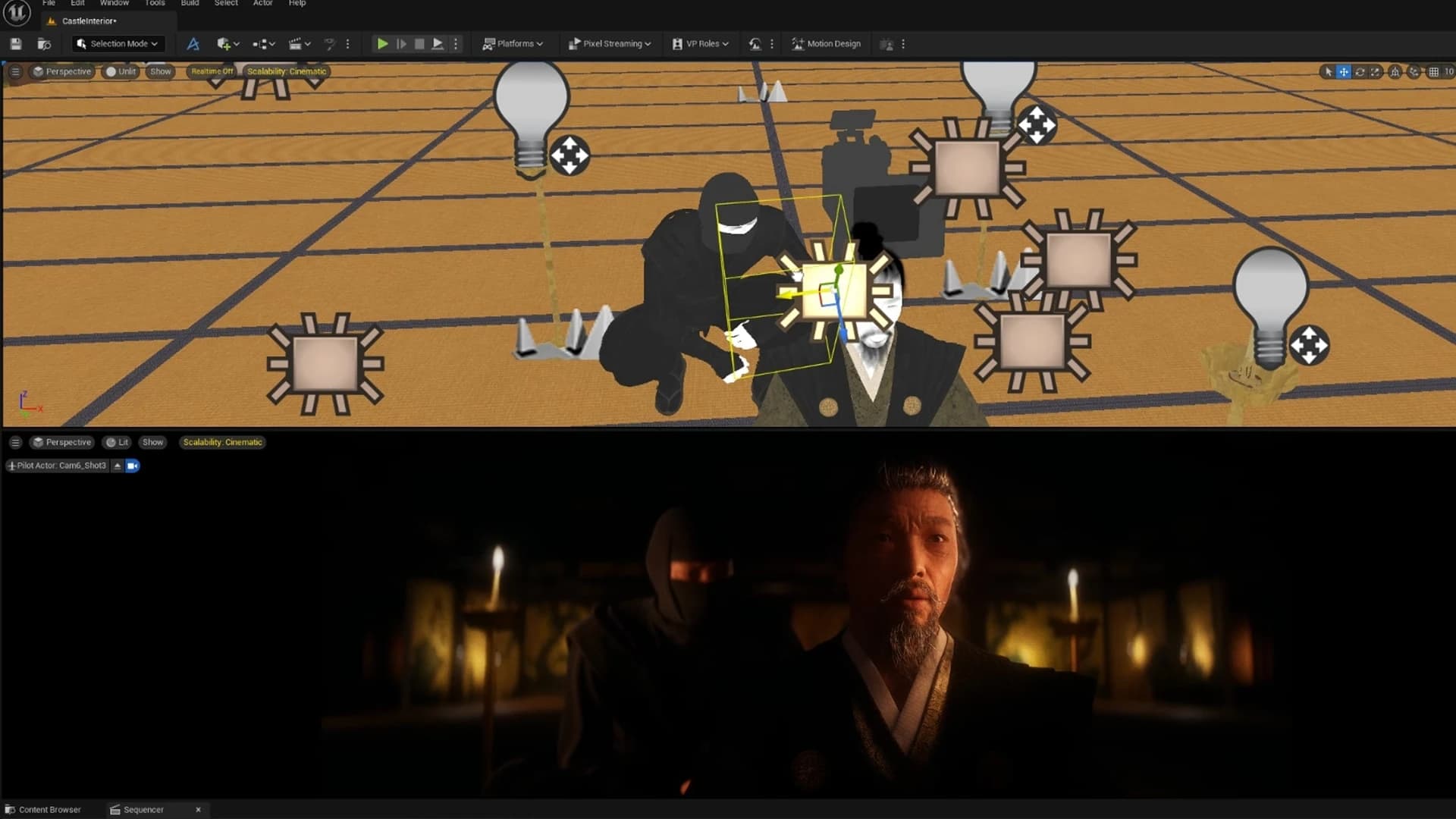 Explore basic and advanced lighting, glowing surfaces, and cinematic mood creation.