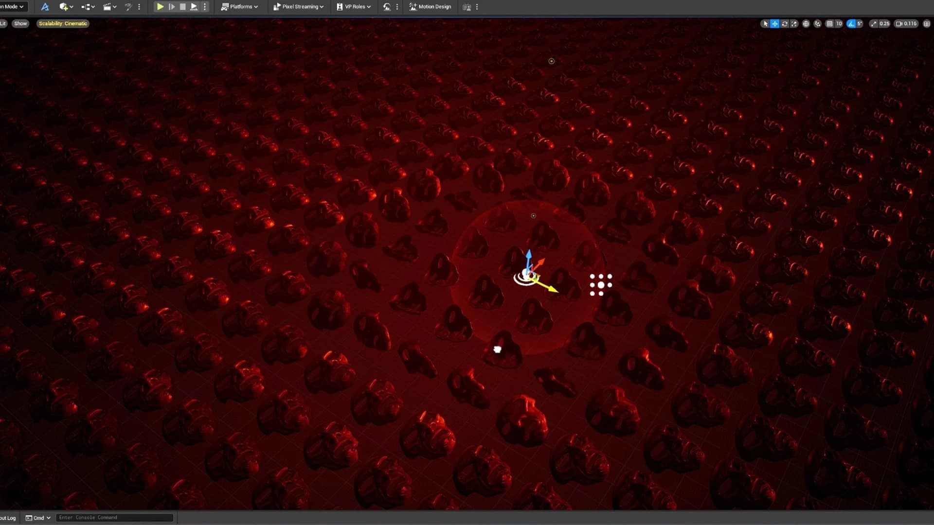 Use animated materials and visual effects to bring your scene to life.